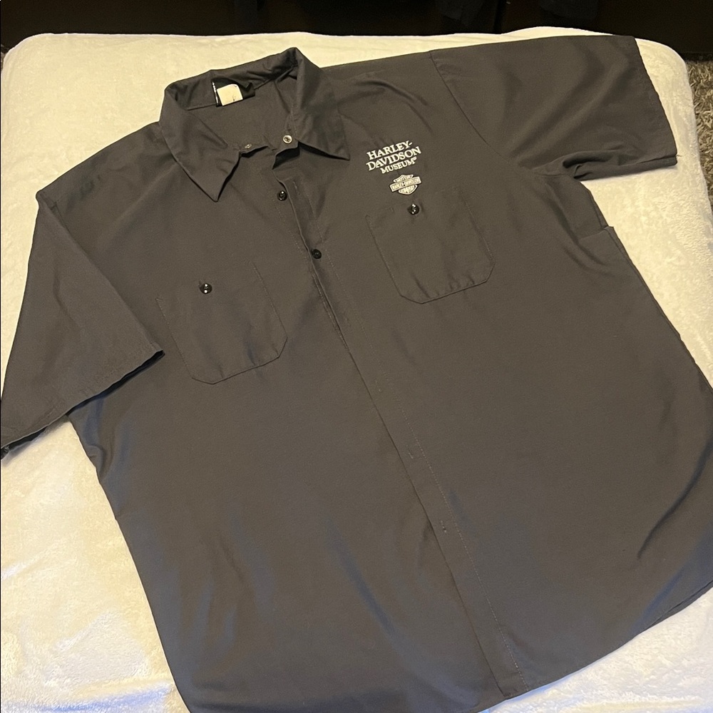 Harley-Davidson Men's Charcoal Button-Down Shirt
